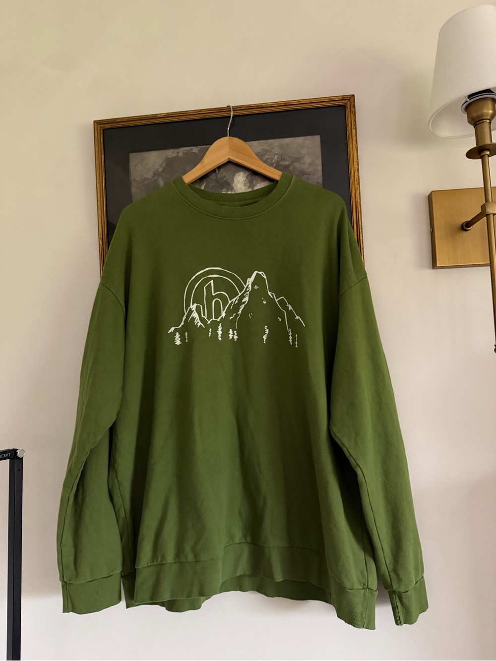 Hidden NY Mountain Crewneck Lime sz XL